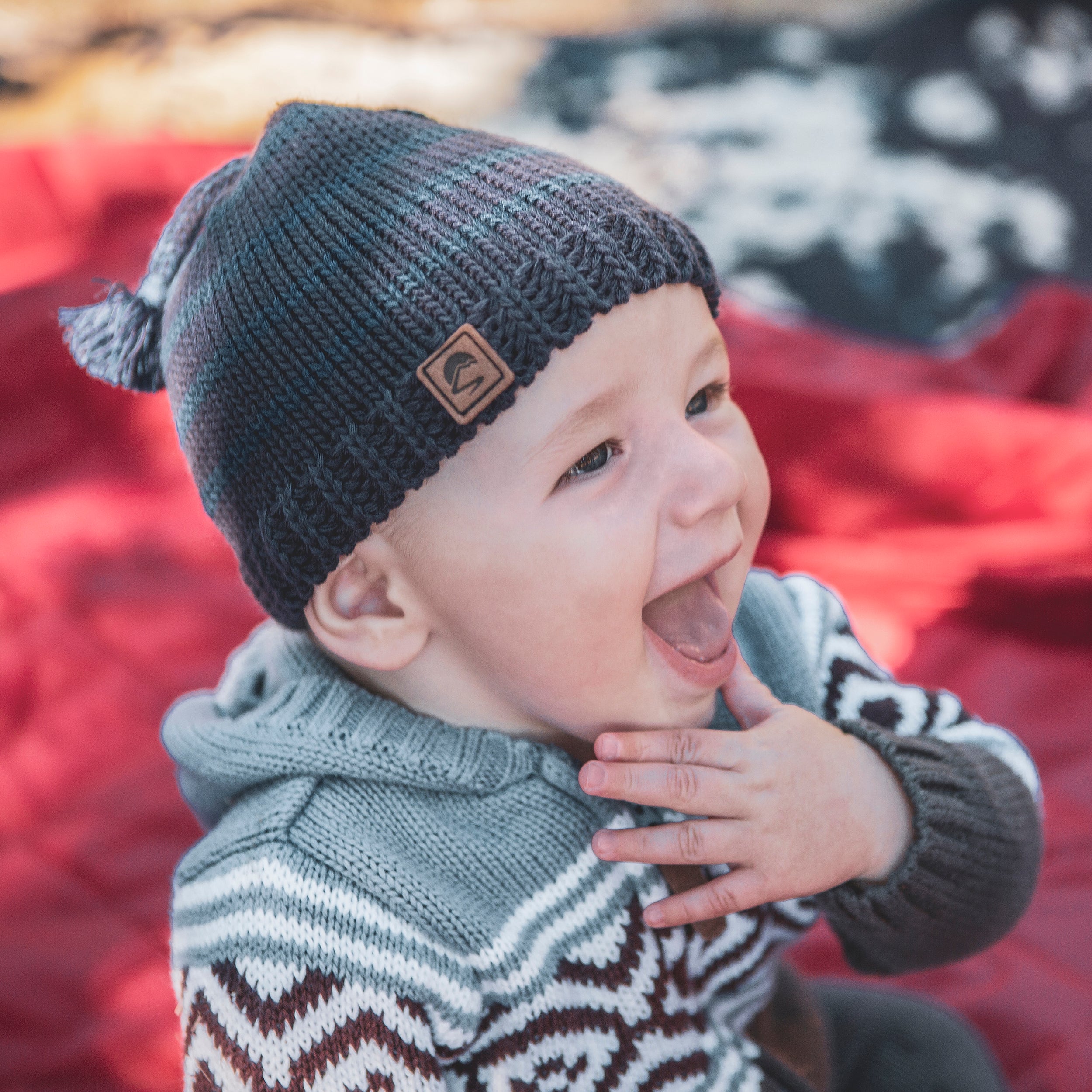 Infant Frosty Stripe Beanie - SALE - Image 4